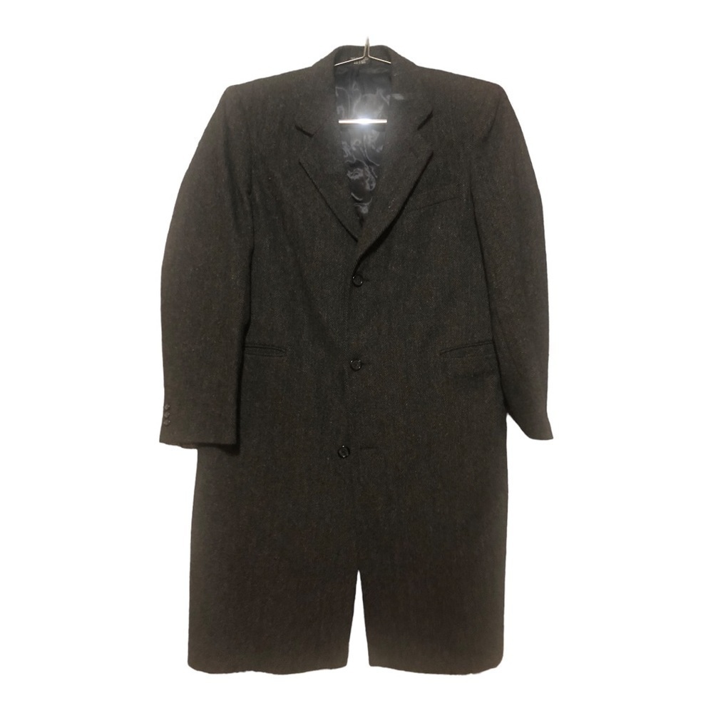 Vintage Men’s Dark Gray Full length Classic Coat Size Large